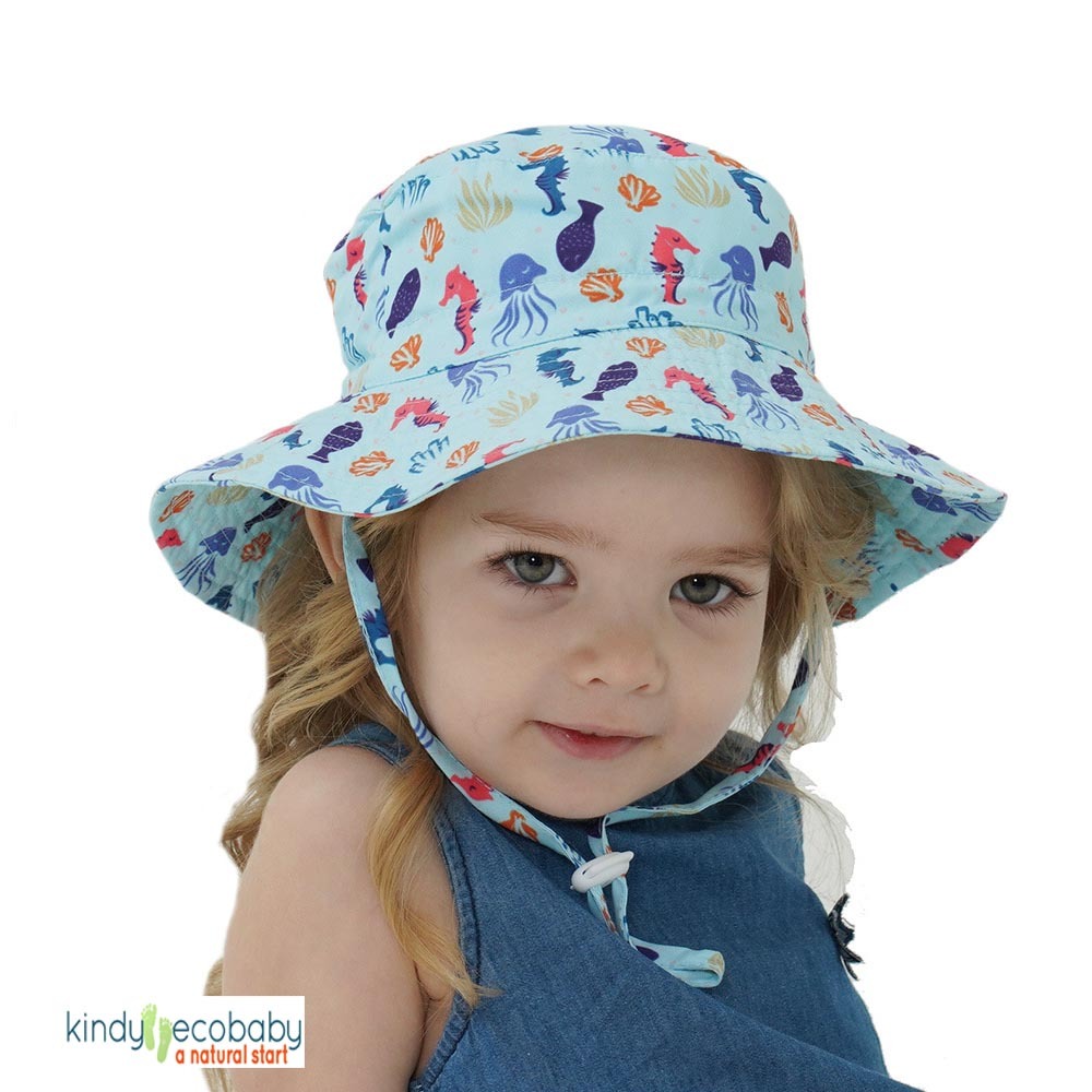 Bucket Hat Kids Boy & Girl Adjustable Sun Protection Cap Beach Sport School