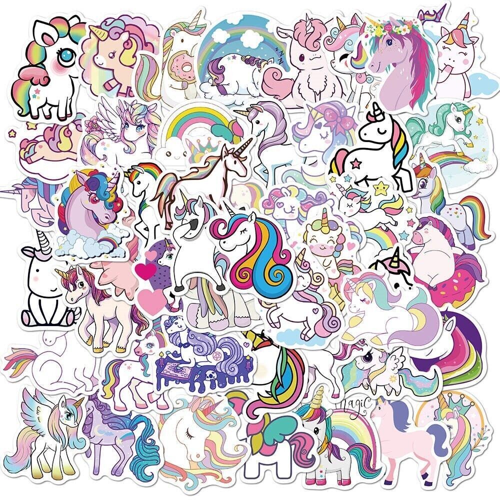 Unicorn Stickers, for Kids for Artwork, Graffiti Laptop, Luggage, Bottle,  Artwork, Toys