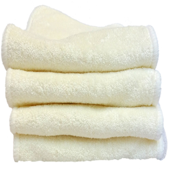 A folded pile of Bamboo Nappy Inserts for Modern Cloth Diapers for Babies