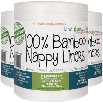 Bamboo Nappy Liners 600 Sheets Three Rolls