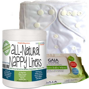 Cloth Nappy, Liners & Wipes: White