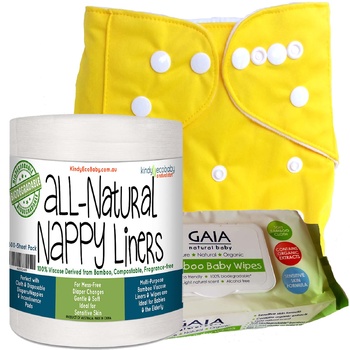 Cloth Nappy, Liners & Wipes: Yellow